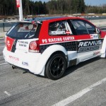 The 2012 Super1600 VW Polo of Petrakovits pictured during first test runs at Greinbach. © CP PR/RallycrossWorld.com