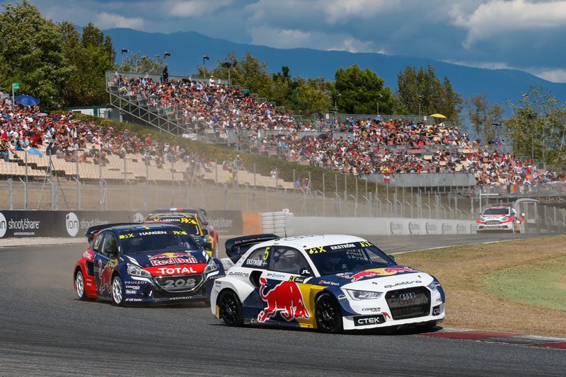 Audi driver Ekstrom took championship lead in Barcelona. ©RallycrossWorld.com/fiaworldrallycross.com